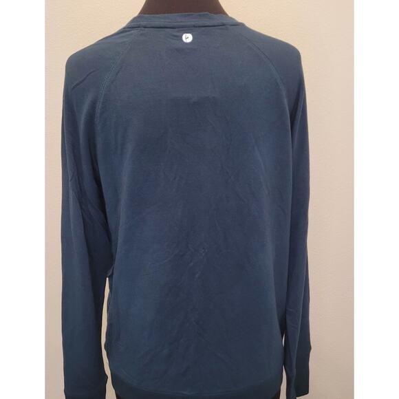 Active Life Womens Abyss Blue-Green Hi-Low Crossover Hem Pullover Sweater NWT L - Picture 3 of 8